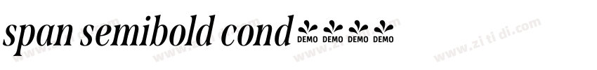 span semibold cond字体转换